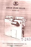 Townsend-Townsend 80, Duplex Spline Miller, Operatons Manual Year (1940)-80-01